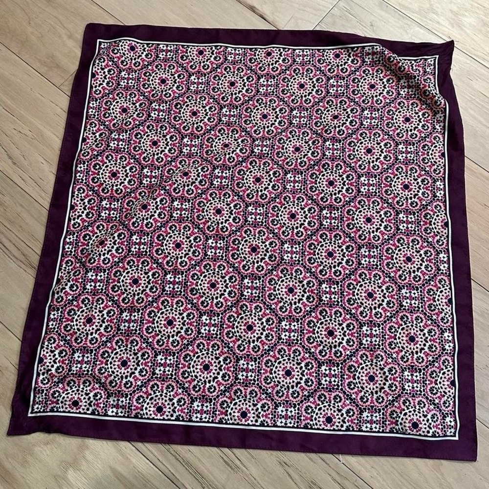 J. Crew Burgundy Floral Scarf